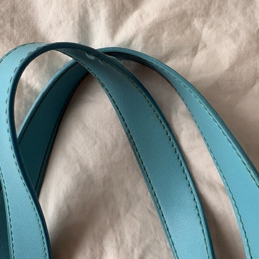 Vera Bradley Capri Blue Paisley Woven Straw Shell Beach Coastal Cottagecore Tote - Picture 9 of 9